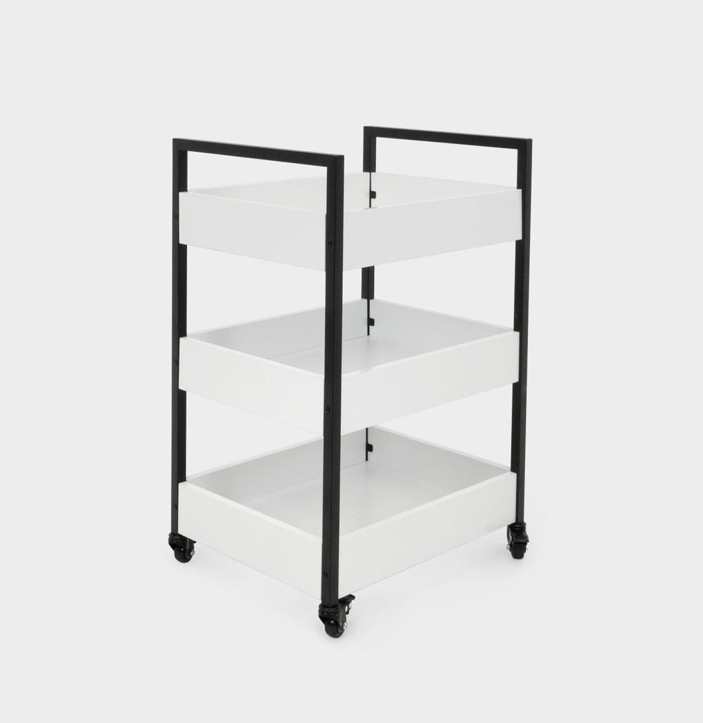 Cosmetics shelf on wheels - WHITE