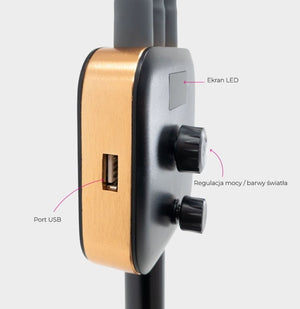 Lampa kosmetyczna dwuramienna Duo Star 2.0 - Rose Gold - Studio Bay