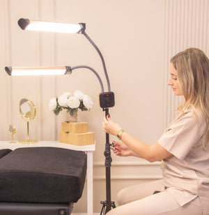 Lampa kosmetyczna dwuramienna Duo Star 2.0 - Rose Gold - Studio Bay