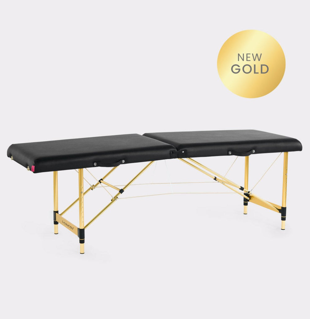 Łóżko kosmetyczne do zabiegów Space Gold - Czarne - Studio Bay